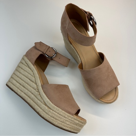 Nine West Adell Espadrille Blush Wedge Sandal Size 10 - Picture 2 of 12